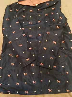 Gymboree Kids' Rain Jacket like new, size L, navy with pink
