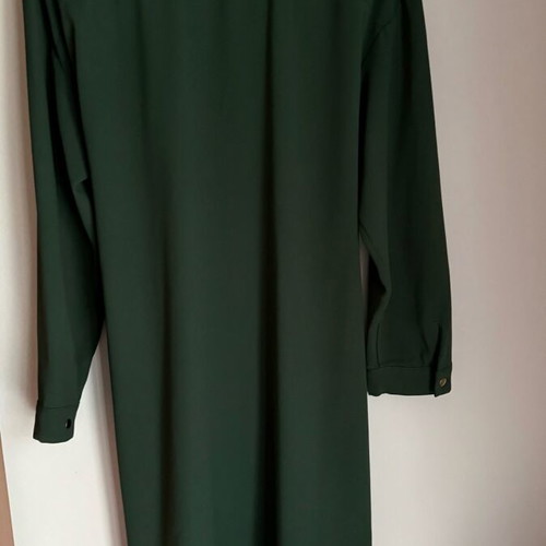 ZARA Mini Shirt Dress Like New Green Cypress With Gold Detail