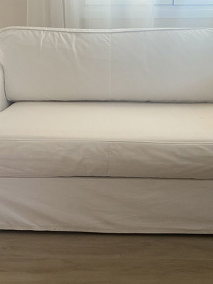 IKEA HAGALUND two-seater sofa bed, white