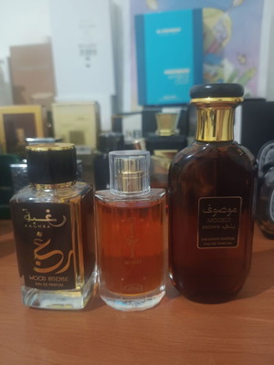 Πακέτο αρωμάτων σαν καινούργιο με Raghba Wood Intense, Mousuf, Choco Musk