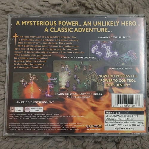 PS1 Breath of Fire 3 used without manual NTSC