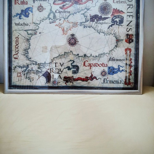 Black Sea map by Diogo Homen like new framed