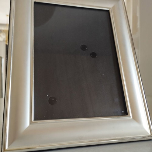 Set of 2 Premium Metal Satin Silver Frames like new, large & small