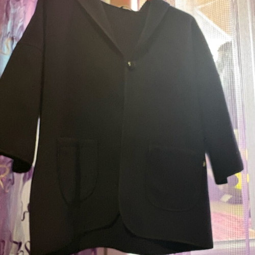 Makis Tselios Fashion coat like new, black and blue, size XL