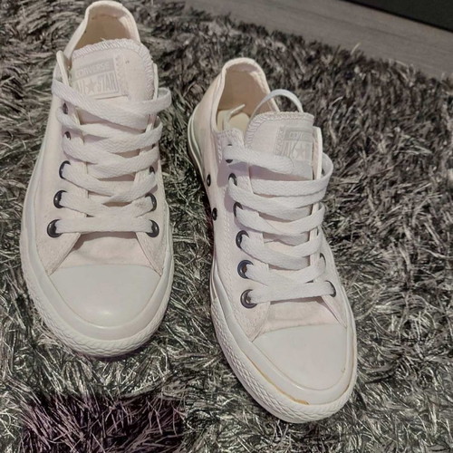 Converse athletic shoes used, white, size 37