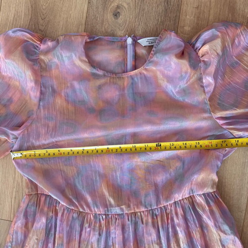 & Other Stories Voluminous Puff Sleeve Midi Dress Size S like new, colorful