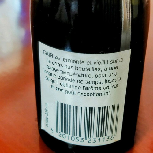 C'A'I'R' Rhodes Demi Sec Champagne 200ml like new vintage