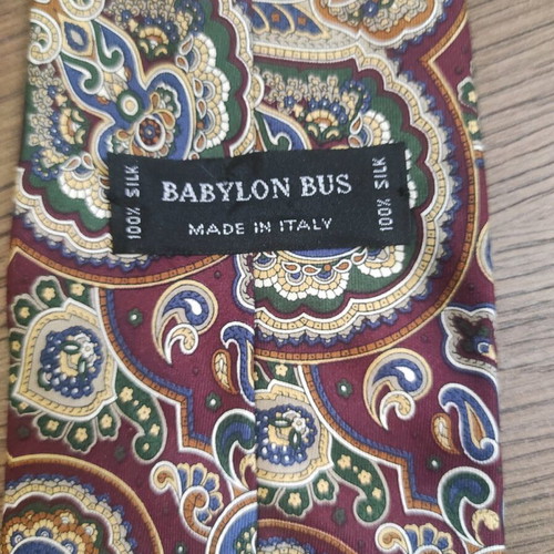 Italian silk tie like new, 100% silk Babylon Bus