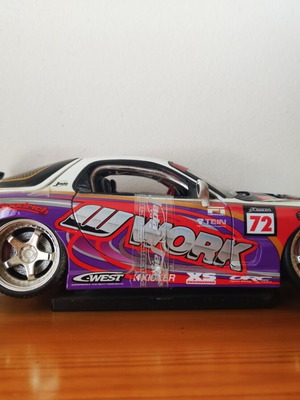 Mazda RX-7 Diecast μοντέλο κλίμακας 1:18 Jada Toys Import Racer, σαν καινούργιο