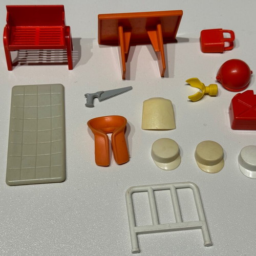 Playmobil vintage caravan accessories used