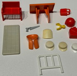 Playmobil vintage caravan accessories used