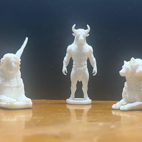 Ancient Greek Miniature Figurines new, sphinx minotaur cerberus