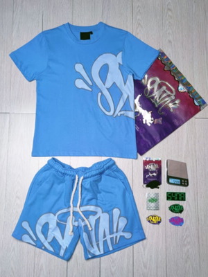 Syna World T-Shirt and Shorts Set, baby blue, size S