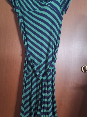 Mexx striped dress used, knee-length with fabric belt