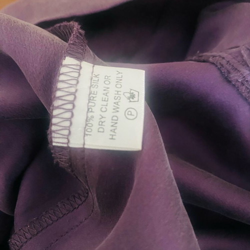 Lynn Adler silk dress new, size S, purple with bead embroidery