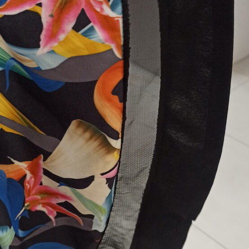 Floral summer dress like new with transparency at waist and hem