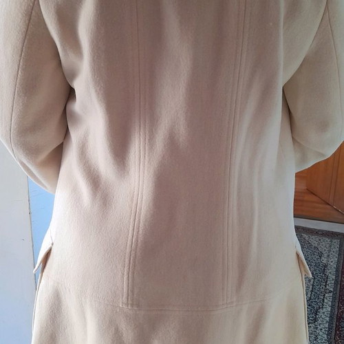 Mango white wool coat like new, size large