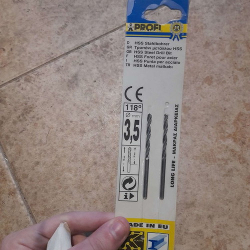 HSS drill bits 3.5 and 3, pack of 3 new