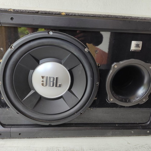 JBL GTO1204BR factory enclosure with GTO1202D dual 2-ohm subwoofer
