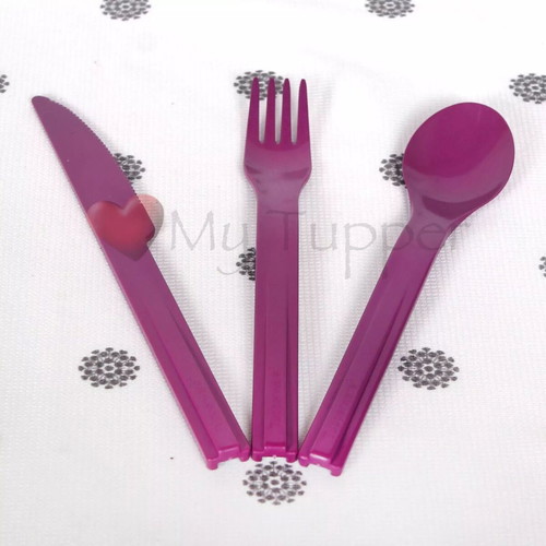 Tupperware cutlery set new, suitable for school and outdoor use