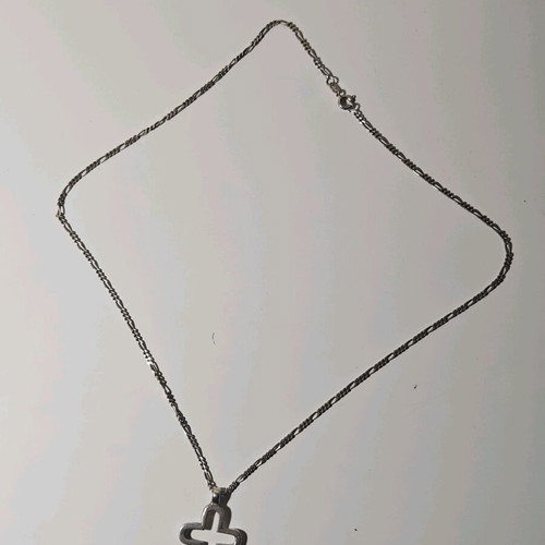 Silver 925 chain with double-sided cross vintage, like new