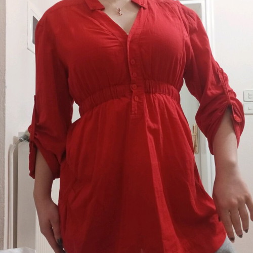 Paranoia red tunic shirt like new, size S/M