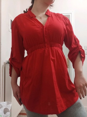 Paranoia red tunic shirt like new, size S/M