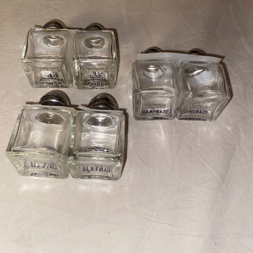 Vintage Ouzo Tsantali Salt and Pepper Sets, 3 pieces, like new