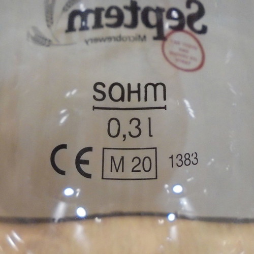 Septem beer set of two used promotional stemmed glasses 0.3lt
