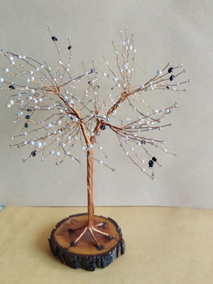 Decorative handmade tree with beads new
