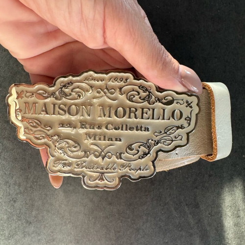 Frankie Morello leather belt like new, beige, size 85