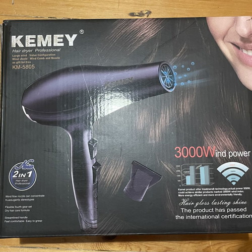 Kemei KM-5805 Hair Dryer 3000W New for Travel
