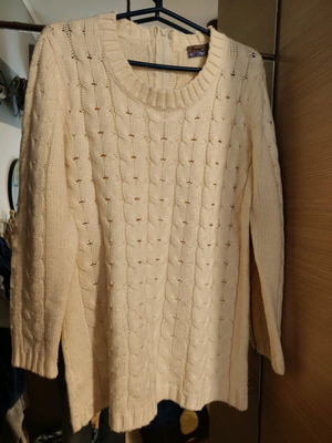 Passager knitted sweater cream like new, size S-M