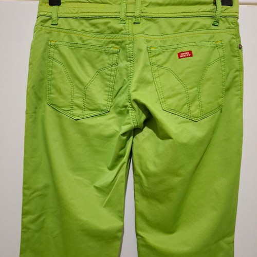 Miss Sixty Y2K Flared Pants New Old Stock Lime Green Size 28