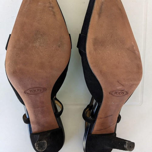 Tods suede pumps used, size 38.5, black