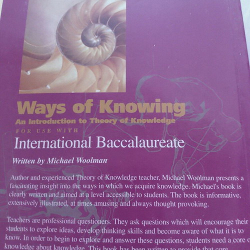 Ways of Knowing book new, theory of knowledge for IB