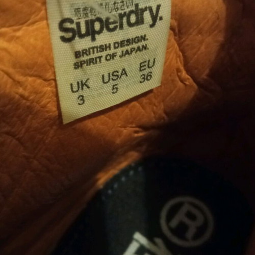 Superdry leather boots size 36 like new, yellow