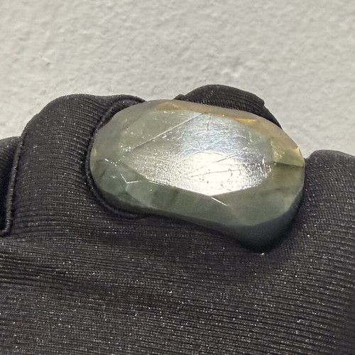 Labradorite ring with golden shine