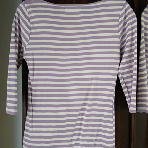 Zara striped blouse white-purple size M like new