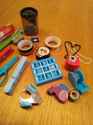 Various children's office supplies
