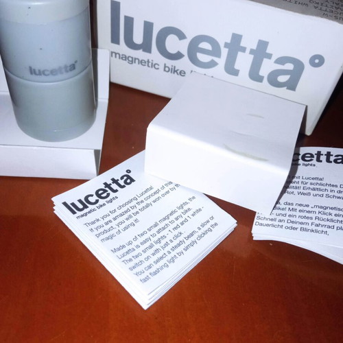 Palomar Lucetta magnetic bike lights set white and red with extra bases