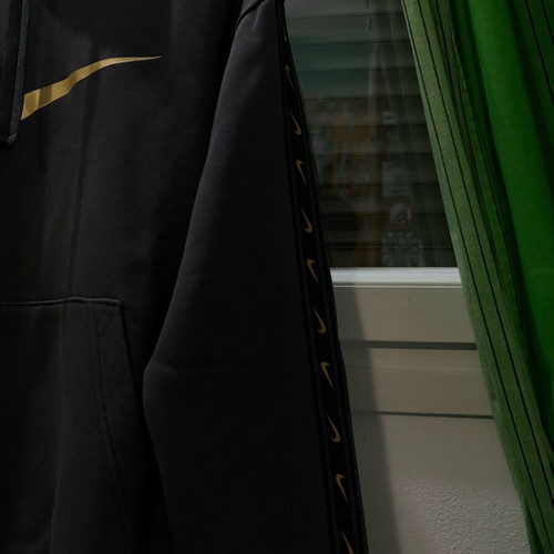 Nike hoodie size M like new, grey with gold details