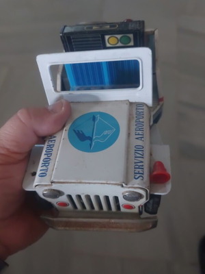 Vintage Police Jeep and Driver Ichiko 60's Toy used for parts