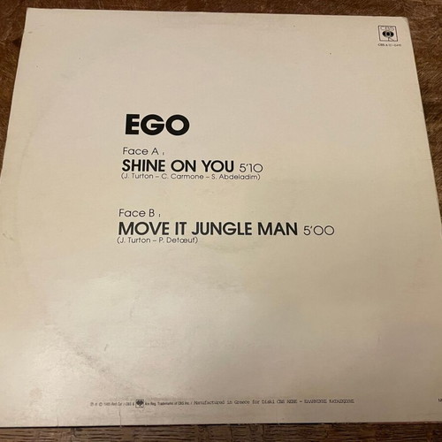 Ego Shine On You 12" maxi single used, pop