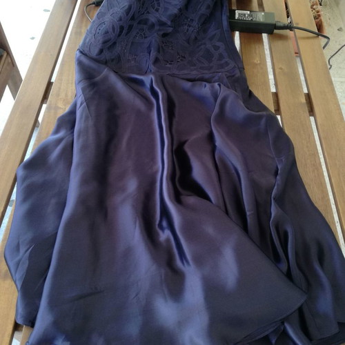 Monsoon strapless silk dress size 38 new, purple