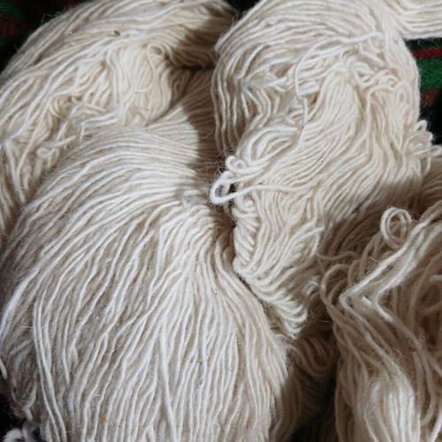 Raw silk yarn new, 4 large skeins