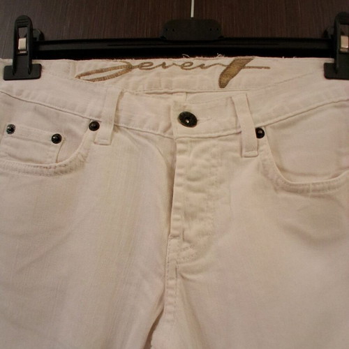 Seven7 white straight-leg jeans new, size S