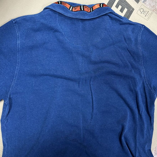 Sean John Vintage Snake Collar Polo Shirt Mens XL Blue like new