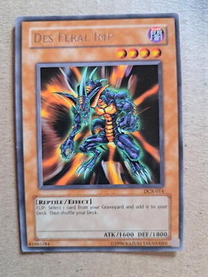 Yugioh Des Feral Imp DCR-014 Dark Crisis σπάνια κάρτα σαν καινούργιο