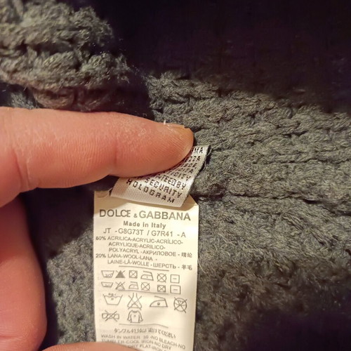 Dolce Gabbana men's pullover like new, gray, size XL